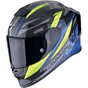 Casca moto integrala Scorpion EXO-R1 EVO CARBON AIR RUNNER negru-albastru-galben fluo