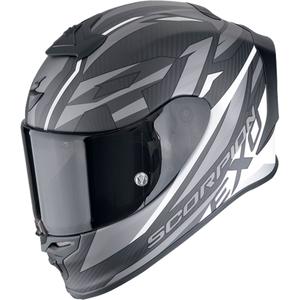 Casca moto integrala Scorpion EXO-R1 EVO CARBON AIR RUNNER mat negru-alb