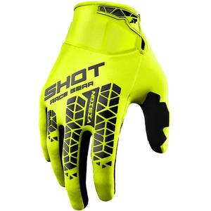 Mănuși motocross Shot Vision Tech galben fluo