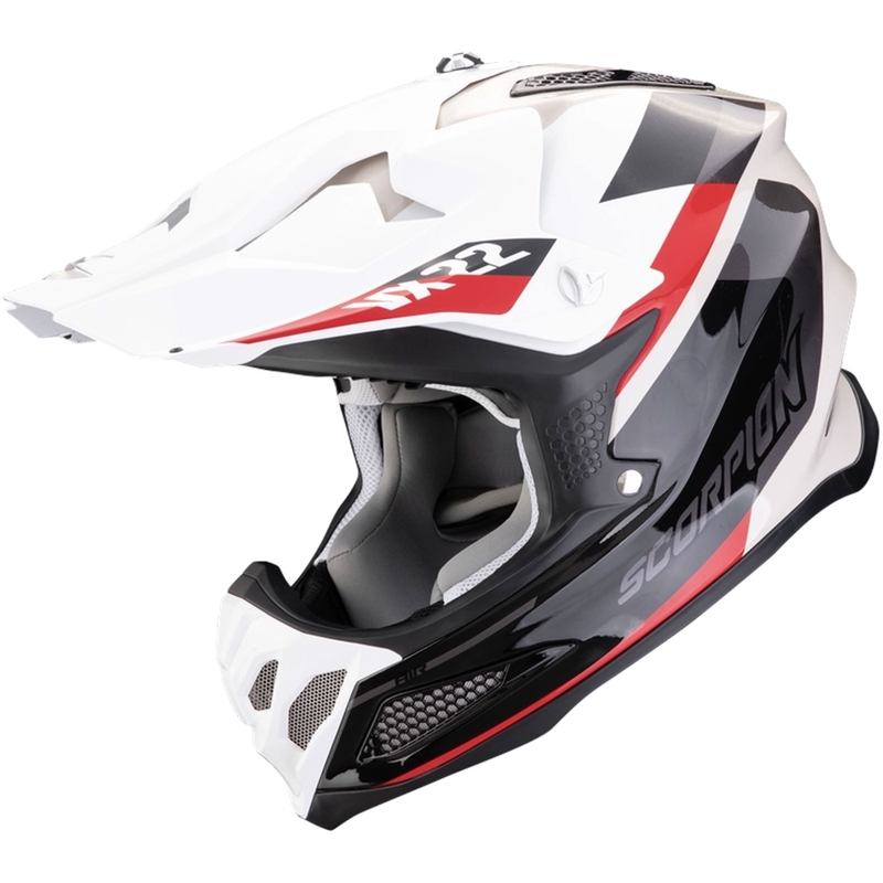 Casca motocross Scorpion VX-22 Air BETA negru-alb-nisip