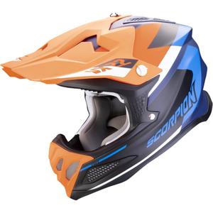 Casca de motocross Scorpion VX-22 Air BETA albastru-portocaliu mat