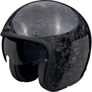 Casca moto deschisa Scorpion Belfast EVO ONYX CARBON SOLID neagra