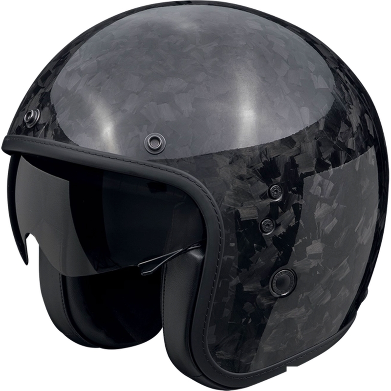Casca moto deschisa Scorpion Belfast EVO ONYX CARBON SOLID neagra