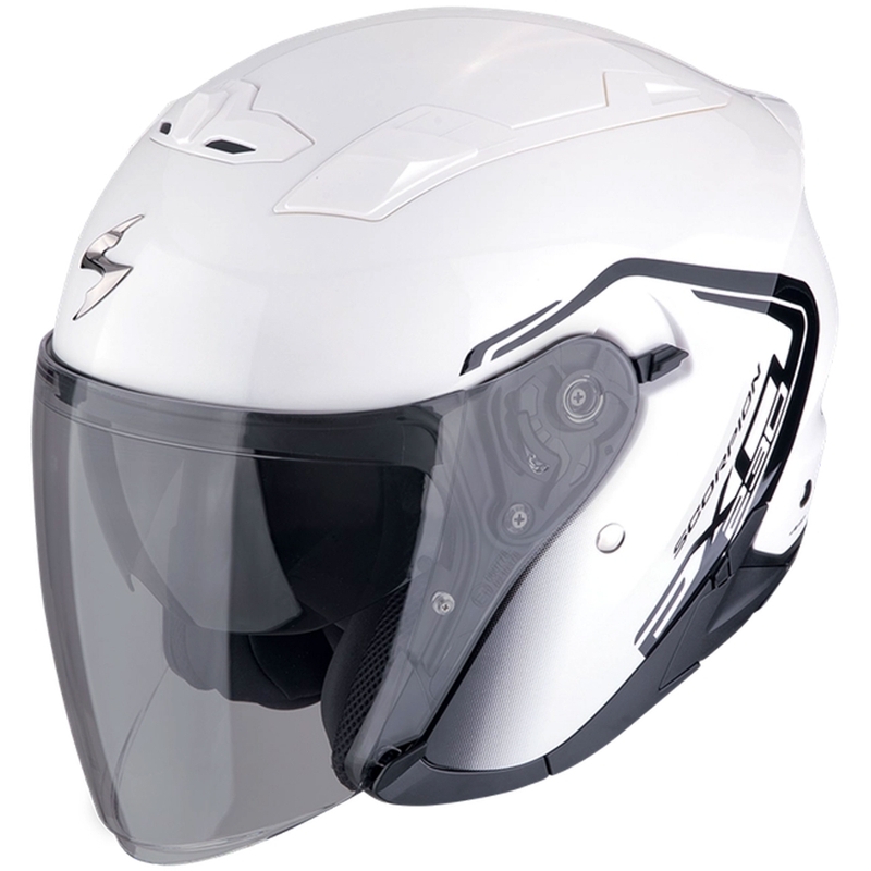 Casca moto deschisa SCORPION EXO-230 CIT-E alb-negru