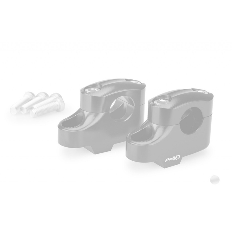 Risers PUIG PULLBACK argintiu height 20mm, d 25mm, back 16mm