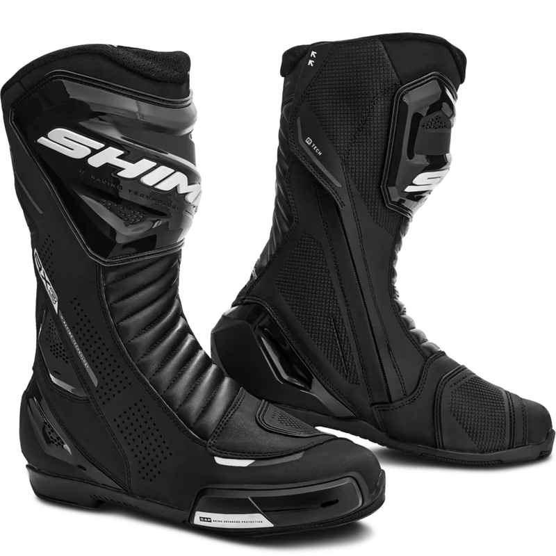 Ghete motociclete Shima RX-3 negru-alb