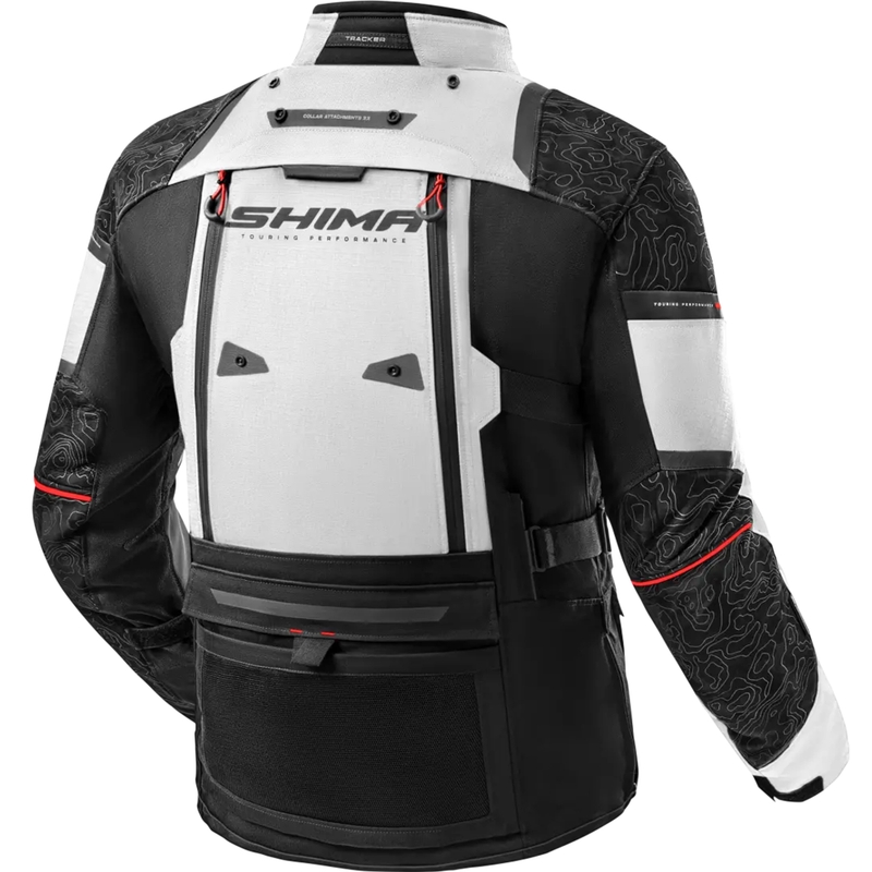 Geacă de motocicletă Shima Tracker gri deschis