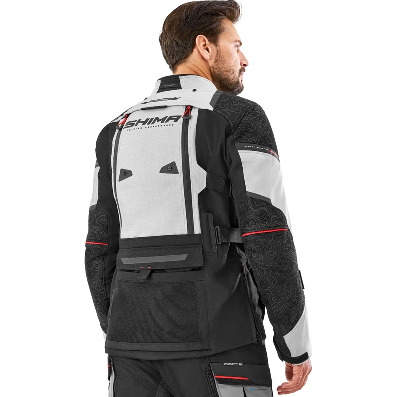 Geacă de motocicletă Shima Tracker gri deschis