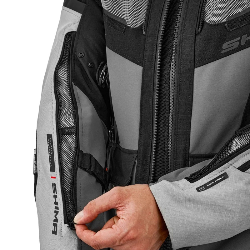 Geacă de motocicletă Shima Tracker gri deschis