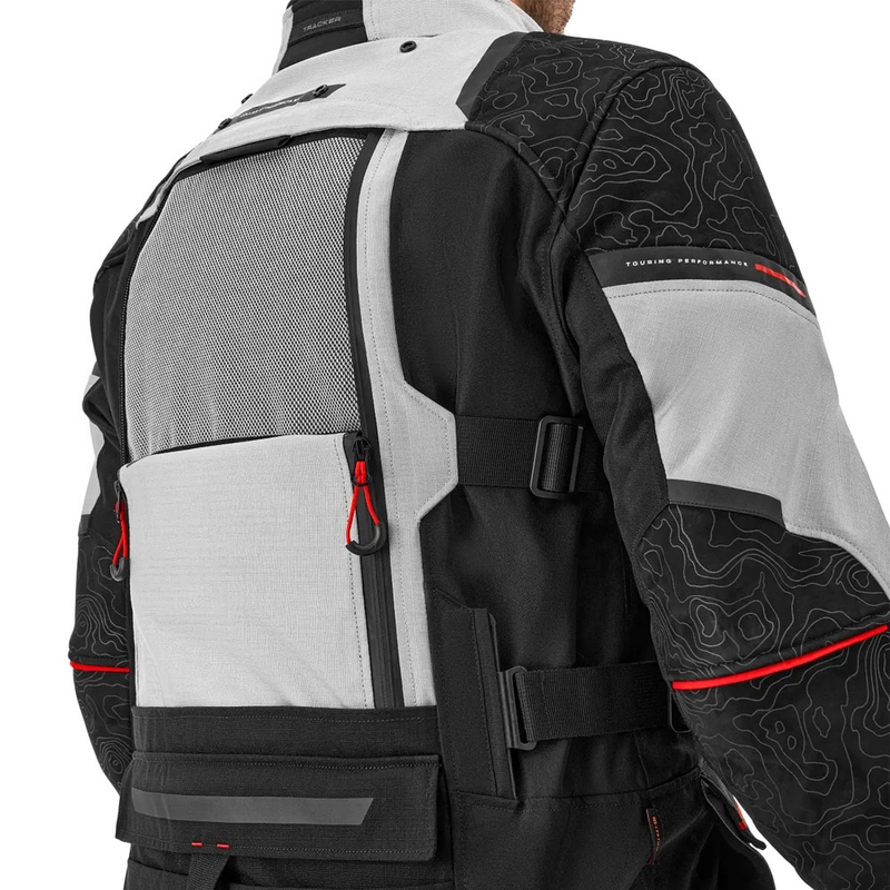 Geacă de motocicletă Shima Tracker gri deschis