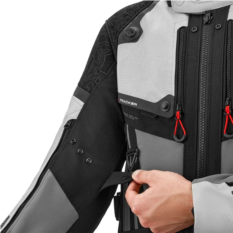 Geacă de motocicletă Shima Tracker gri deschis