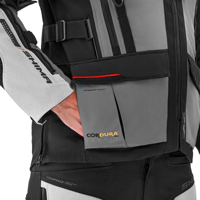 Geacă de motocicletă Shima Tracker gri deschis