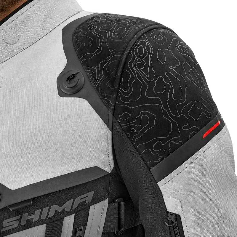 Geacă de motocicletă Shima Tracker gri deschis