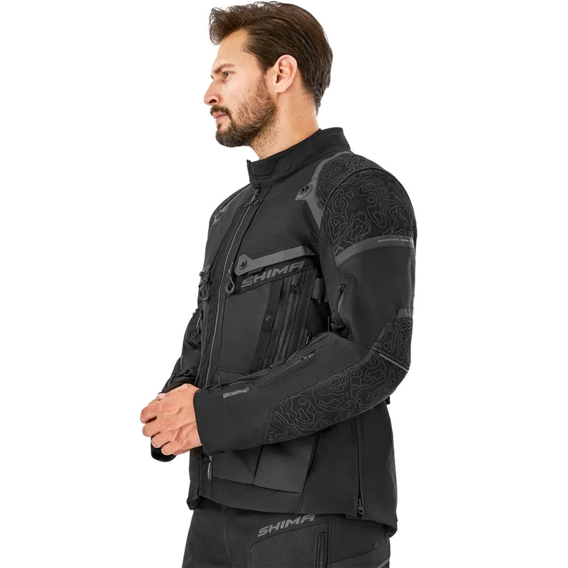 Geacă de motocicletă Shima Tracker neagră