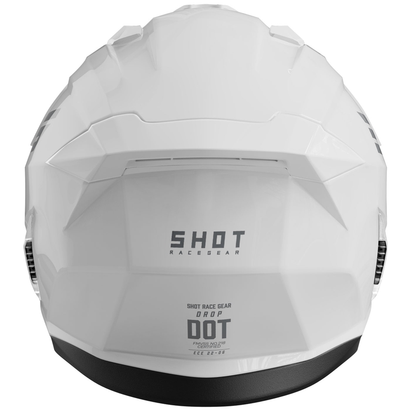 Cască de motocicletă Shot Drop Solid Open, alb lucios