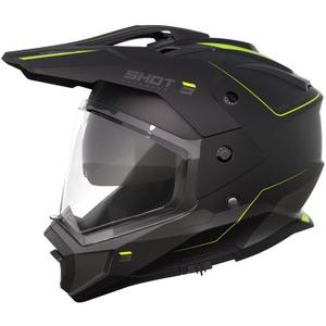 Cască de motocicletă enduro Shot Trek Max Vision Rally negru mat-galben fluo