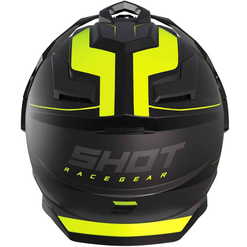 Cască de motocicletă enduro Shot Trek Max Vision Rally negru mat-galben fluo