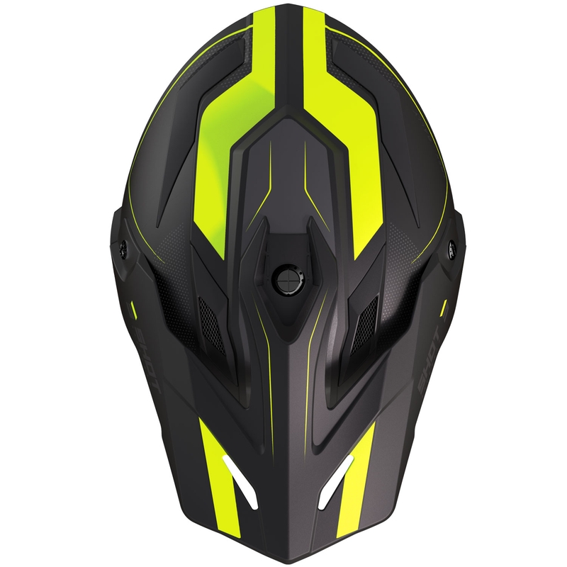 Cască de motocicletă enduro Shot Trek Max Vision Rally negru mat-galben fluo