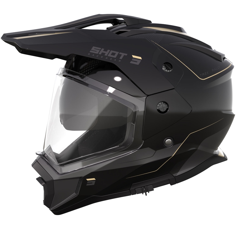 Cască de motocicletă enduro Shot Trek Max Vision Rally negru lucios-nisip