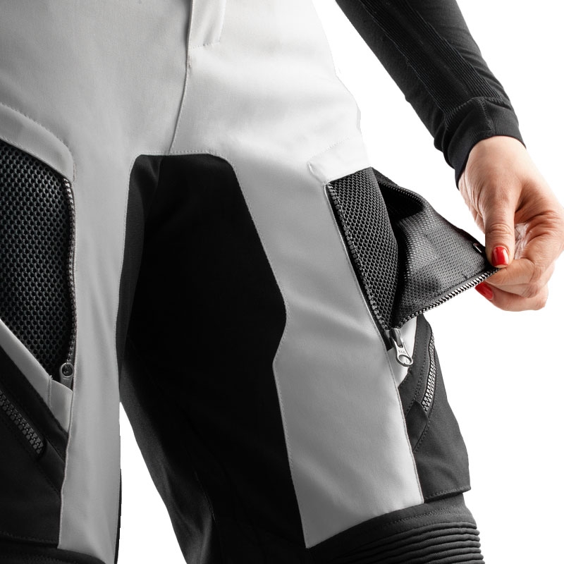 Pantaloni de motocicletă Rebelhorn Hardy 3.0 pentru femei, negru-gri