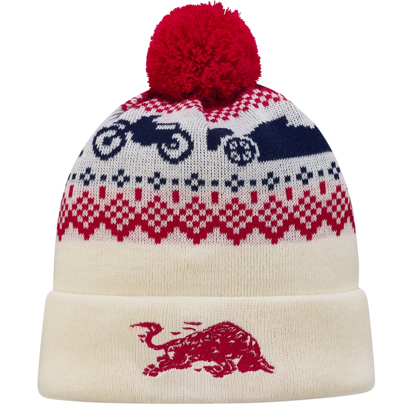 Căciulă Red Bull XMAS alb-roșu