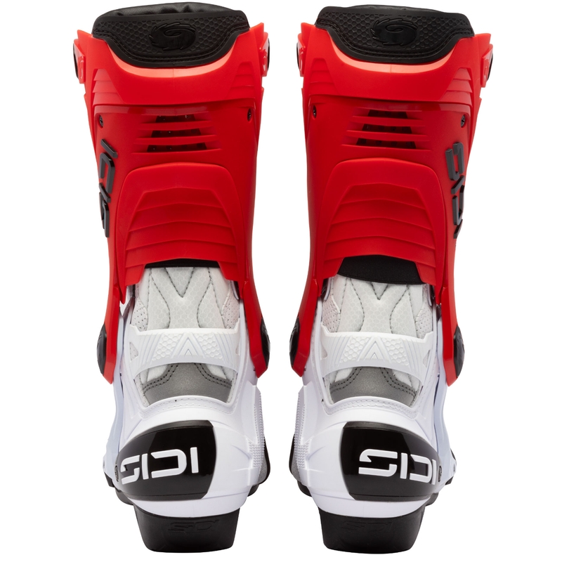 Ghete moto SiDi Rex Air alb-roșu
