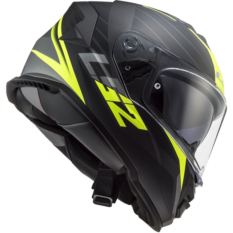 Cască integrală pentru motocicletă LS2 FF800 Storm II Nerve negru-galben fluo