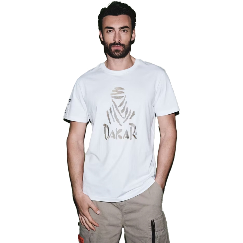 Tricou Dakar DES LOGO25 alb