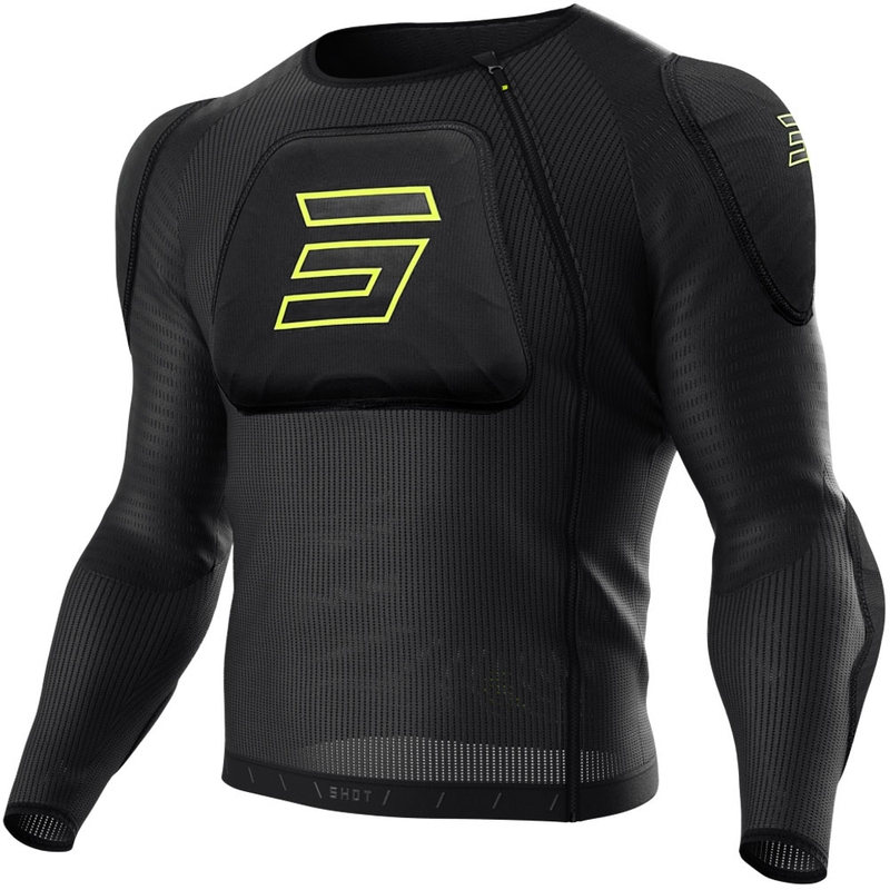 Vestă de protecție Shot Vest Prime negru-galben fluo