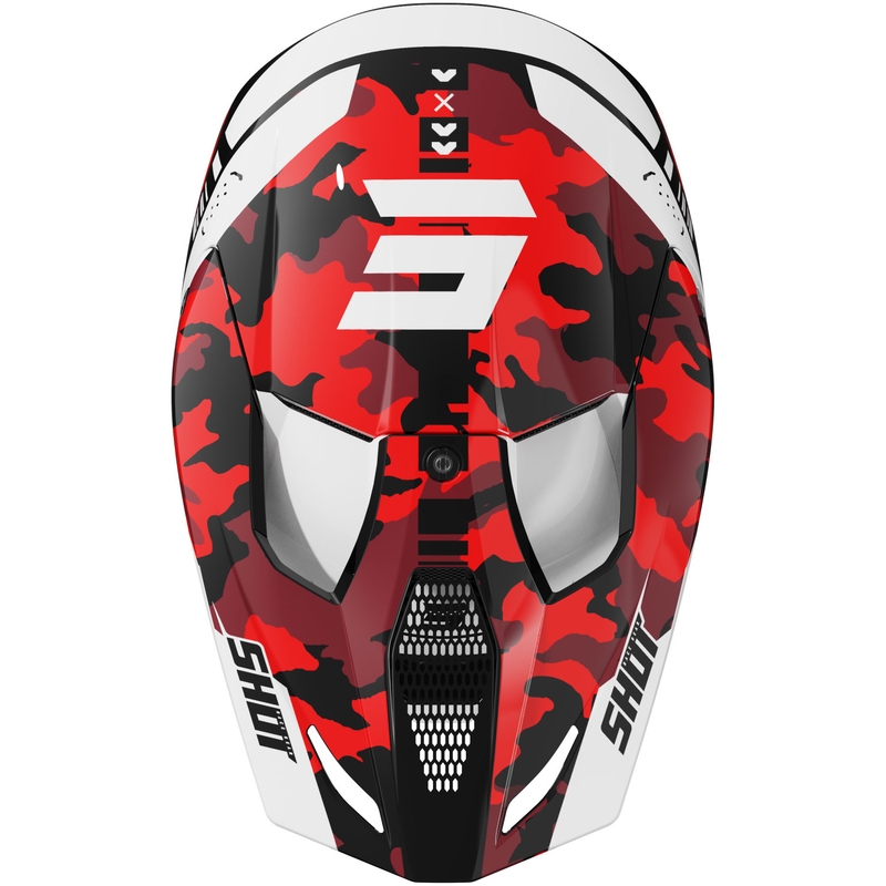 Cască de motocross Shot Furious Flash pentru copii, roșie lucioasă