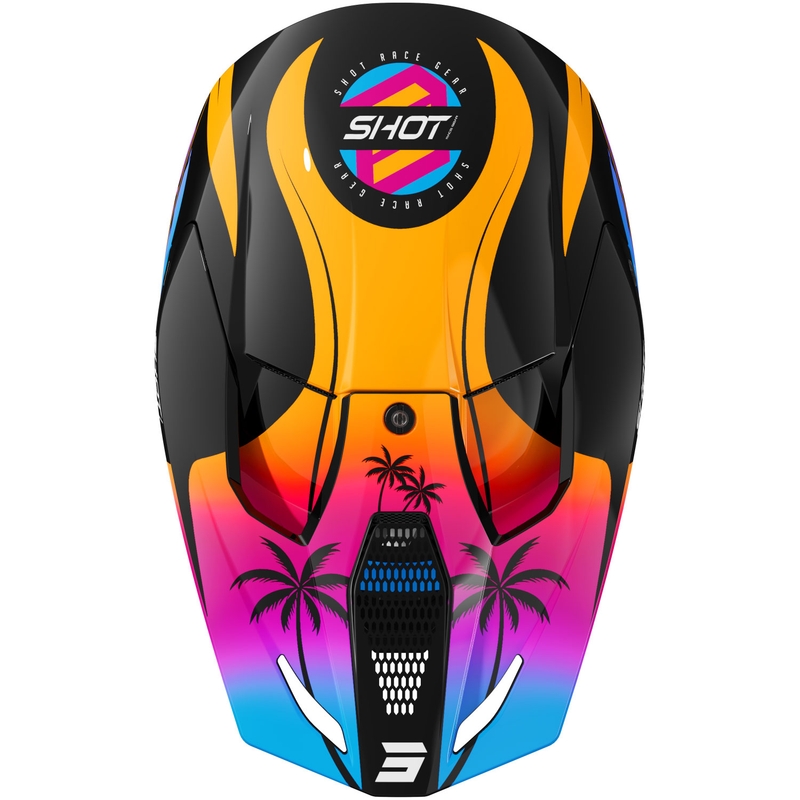 Cască de motocross Shot Furious Miami pentru copii, portocaliu lucios
