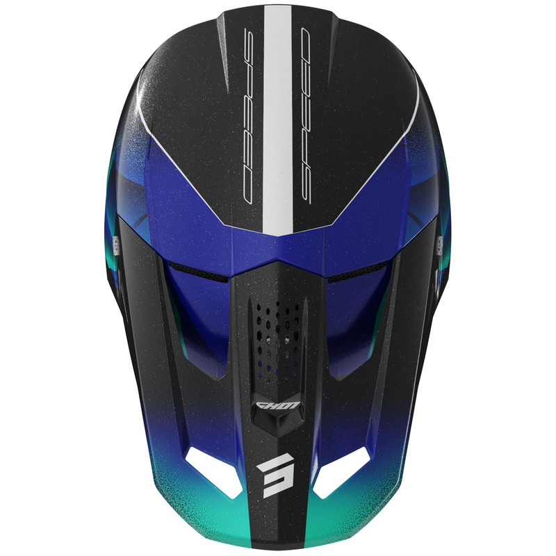 Cască de motocross pentru copii Shot Speed Olymp, albastru perlat