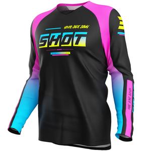 Tricou motocross Shot Draw Block pentru copii, roz