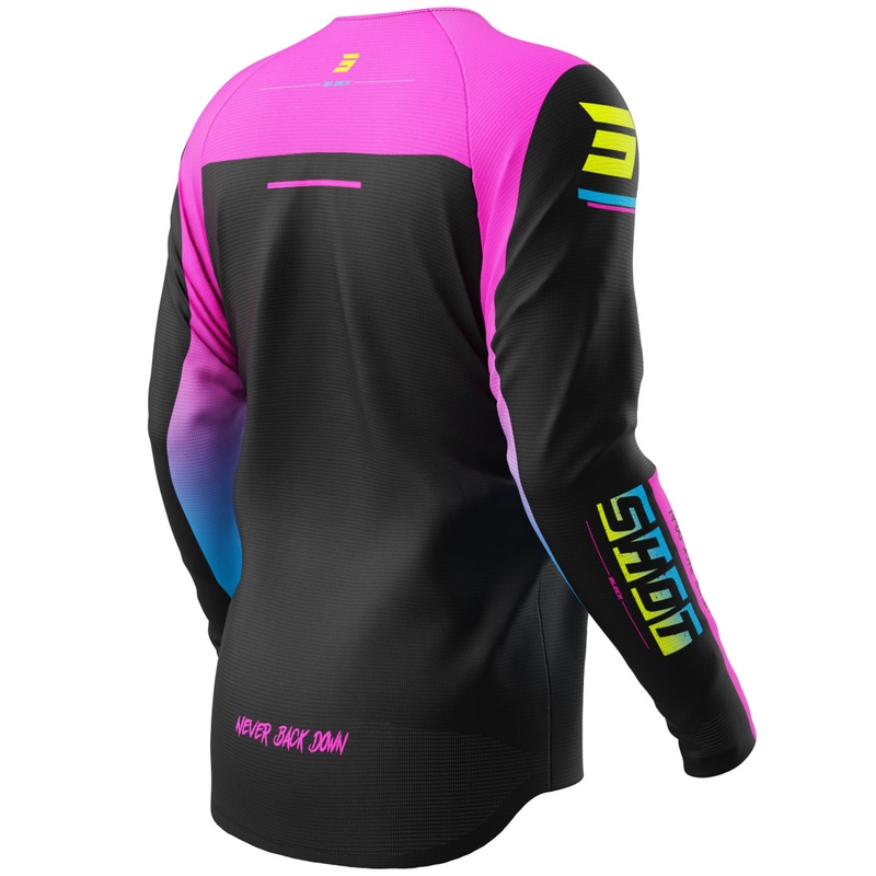 Tricou motocross Shot Draw Block pentru copii, roz
