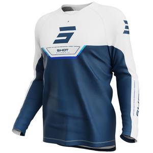 Tricou motocross Shot Draw Daytona pentru copii, albastru