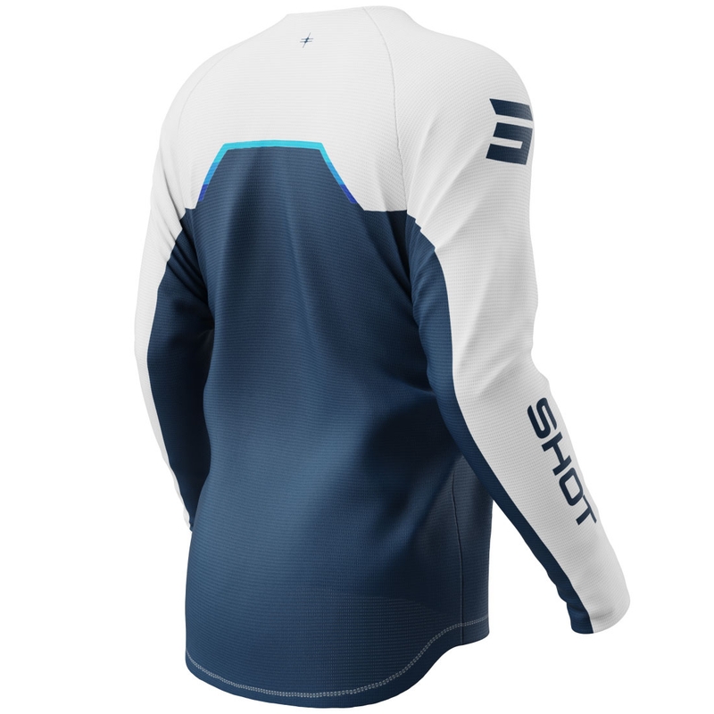 Tricou motocross Shot Draw Daytona pentru copii, albastru