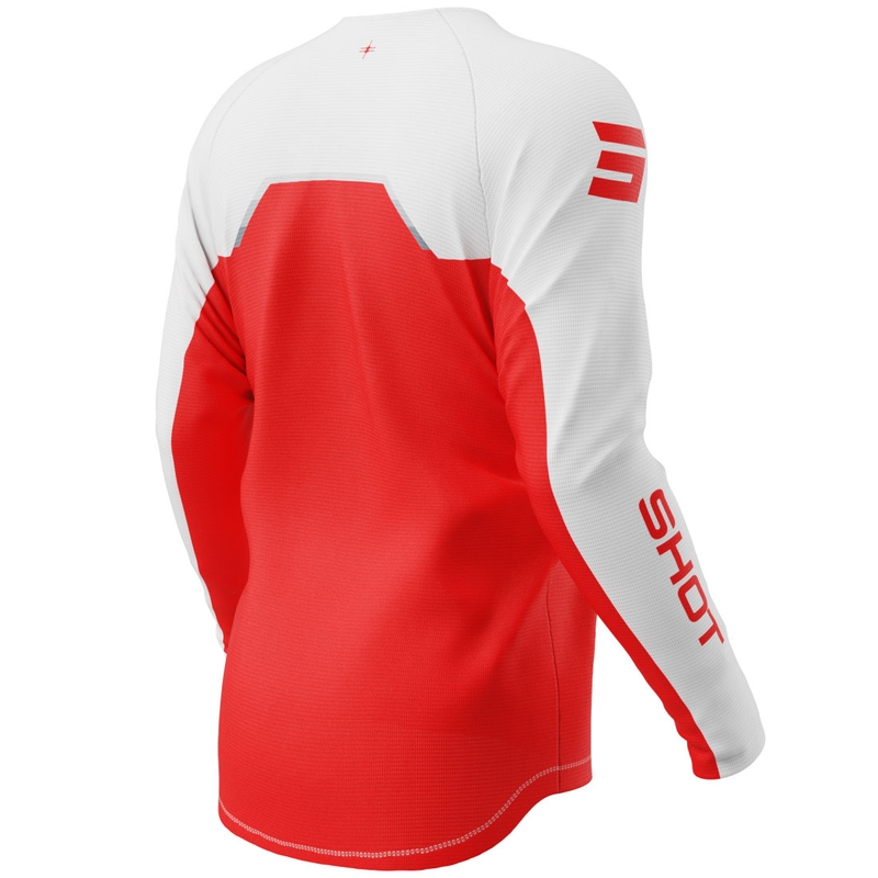 Tricou motocross Shot Draw Daytona pentru copii, roșu