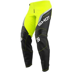 Pantaloni motocross Shot Draw Daytona pentru copii, galben fluo