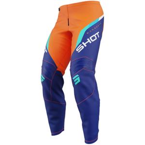 Pantaloni motocross Shot Draw Daytona pentru copii, portocalii