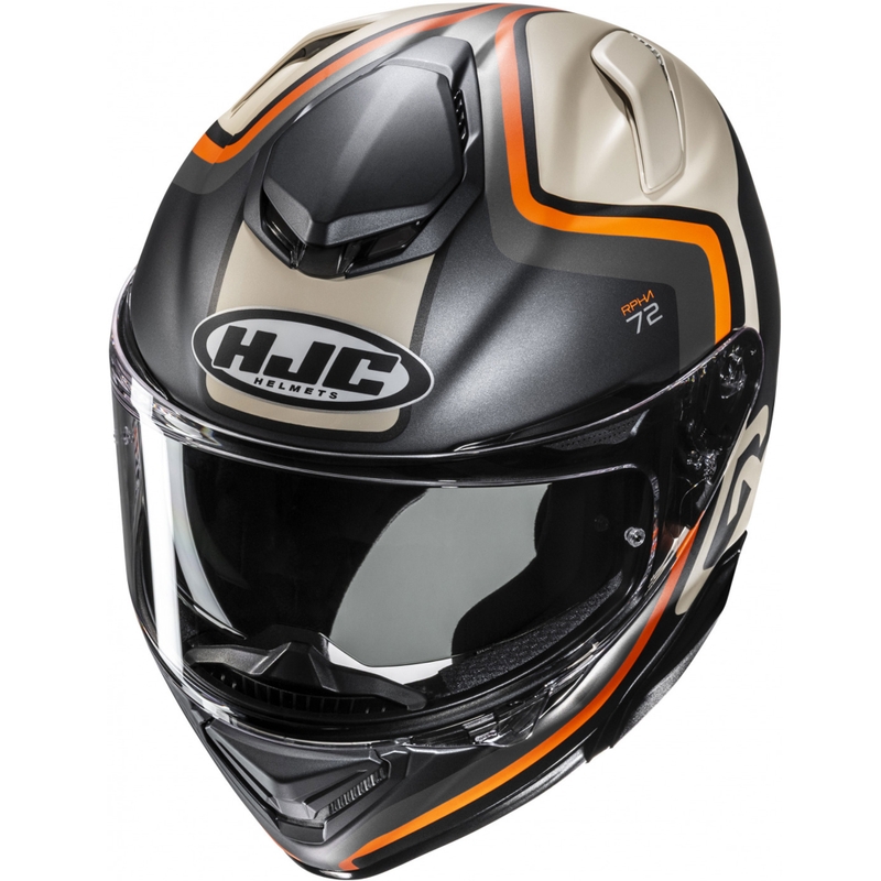 Cască integrală pentru motocicletă HJC RPHA 72 Ernem MC7SF negru-bej-portocaliu