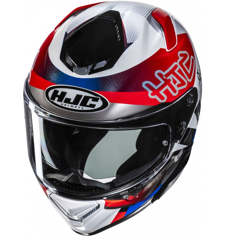 Cască integrală pentru motocicletă HJC RPHA 72 Goldy MC21 alb-roșu-albastru