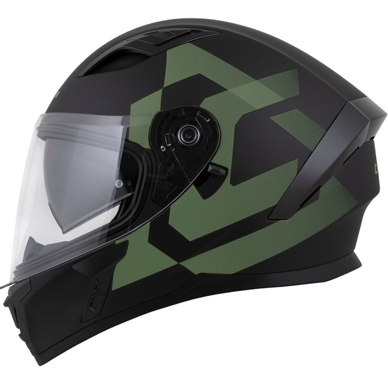 Cască integrală pentru motocicletă Cassida Orbit Grind, negru mat-verde închis