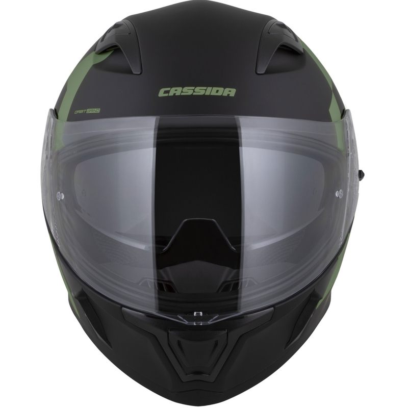 Cască integrală pentru motocicletă Cassida Orbit Grind, negru mat-verde închis