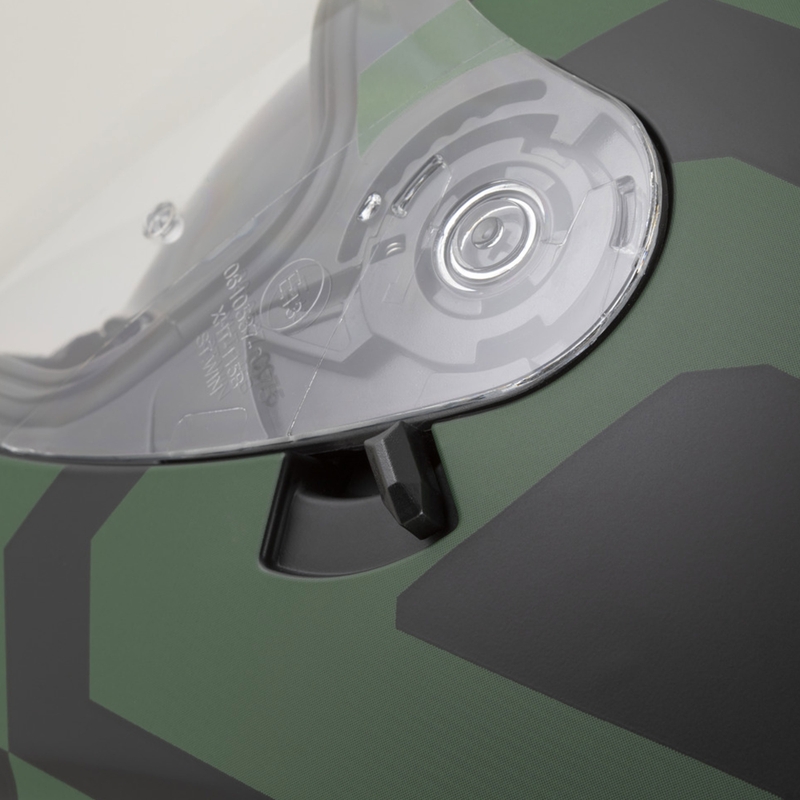 Cască integrală pentru motocicletă Cassida Orbit Grind, negru mat-verde închis