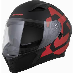 Cască integrală pentru motocicletă Cassida Orbit Grind, negru mat-roșu