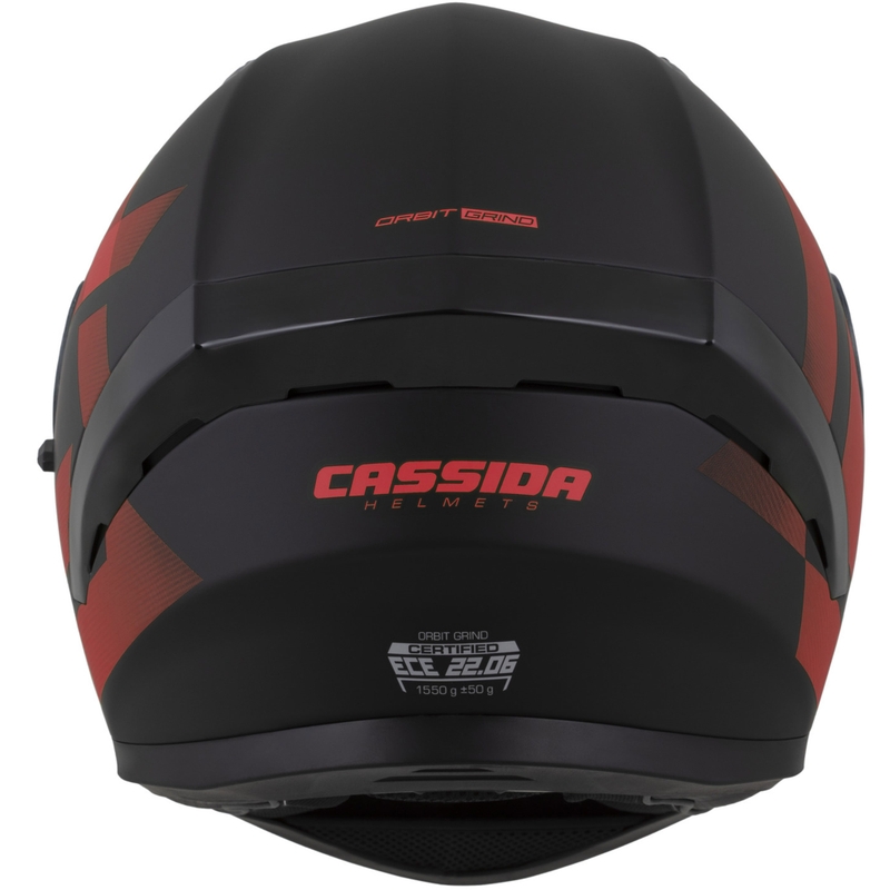 Cască integrală pentru motocicletă Cassida Orbit Grind, negru mat-roșu