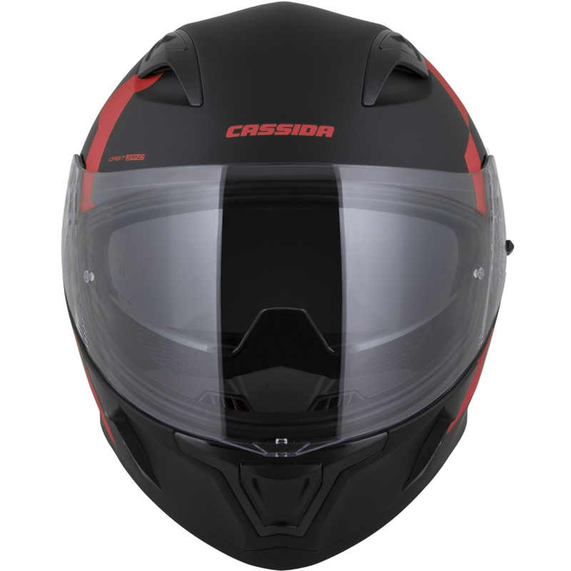 Cască integrală pentru motocicletă Cassida Orbit Grind, negru mat-roșu