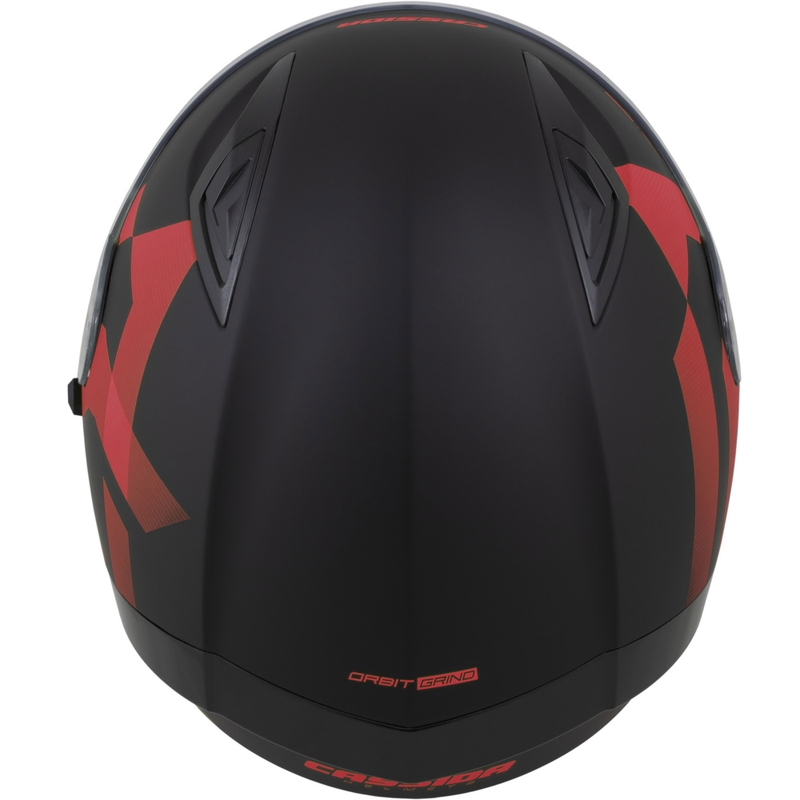 Cască integrală pentru motocicletă Cassida Orbit Grind, negru mat-roșu