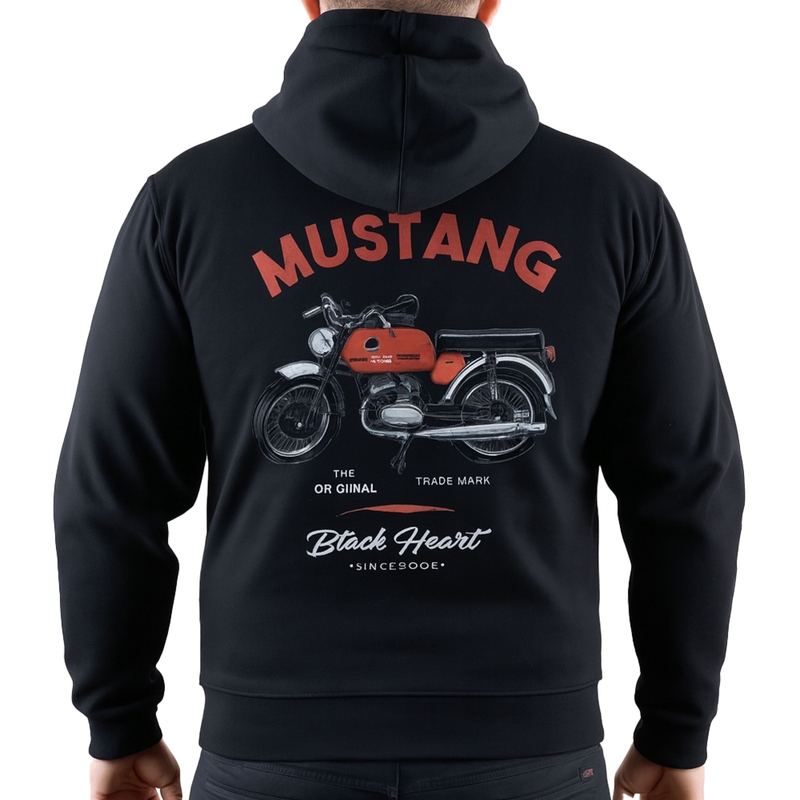 Hanorac Black Heart Mustang negru