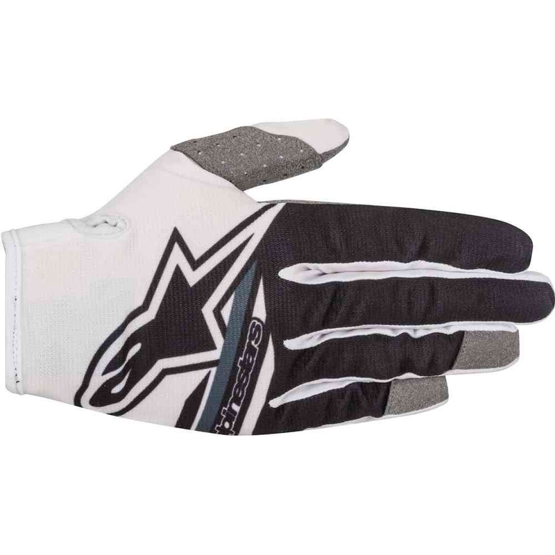 Mănuși de motocicletă Alpinestars Radar Flight negru și alb